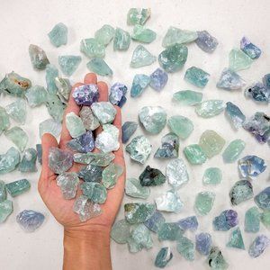1 LB Green Fluorite Crystals from Mexico Bulk Raw Natural Gemstones for Healing